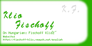 klio fischoff business card